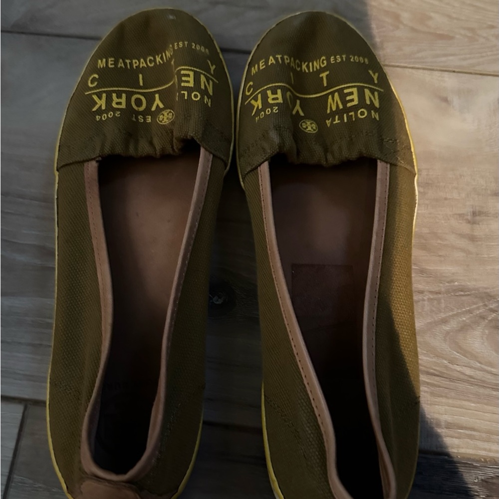 Tory Burch canvas slip on shoes